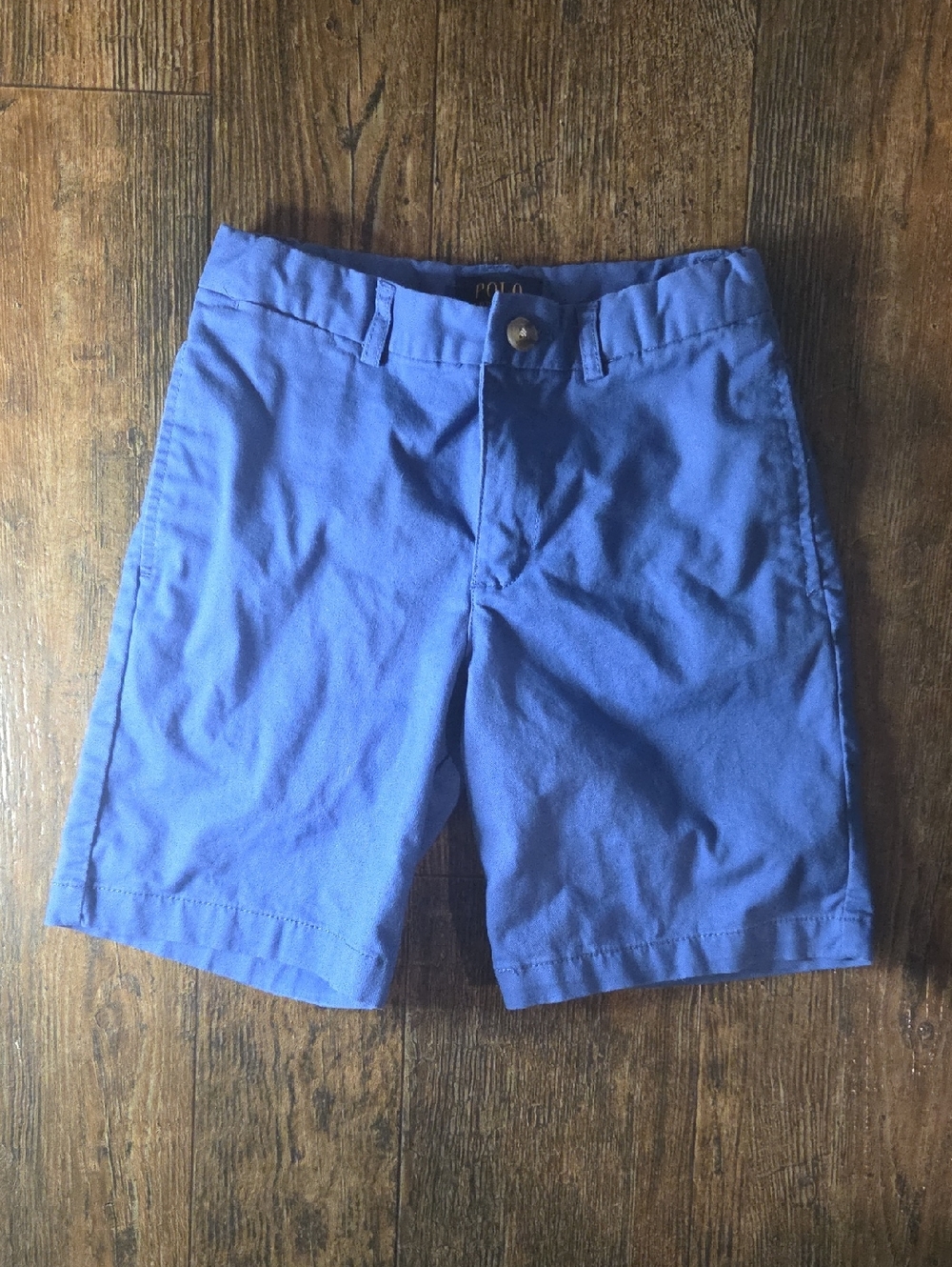 Polo by Ralph Lauren Blue Cotton Flat-Front Shorts